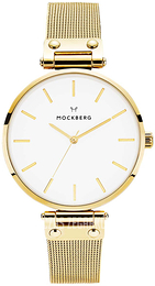 Mockberg Mesh Biały/Stal w odcieniu złota Ø38 mm MO501