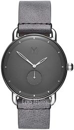 MVMT Revolver Szary/Skóra Ø41 mm D-MR01-SGR