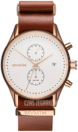 MVMT Voyager Biały/Skóra Ø42 mm MV01-RGNA2