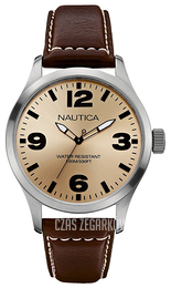 Nautica Analog Beżowy/Skóra Ø44 mm A12624G