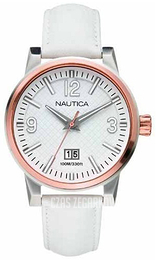 Nautica NCT Biały/Skóra Ø40 mm A14567G