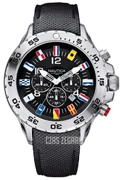 Nautica Chronograph Czarny/Skóra Ø48 mm A24520G