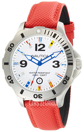 Nautica BFD 101 Srebrny/Skóra Ø44 mm N12567G