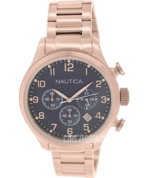 Nautica BFD 101 Niebieski/Stal w kolorze różowego złota Ø44 mm N20118G