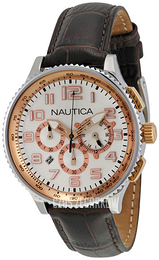 Nautica Chronograph Biały/Skóra Ø38 mm N22599