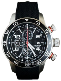 Nautica Chronograph Czarny/Guma Ø48 mm N23606G