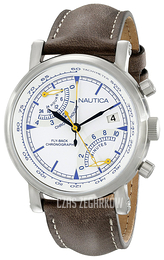 Nautica NFB 01 Biały/Skóra Ø44 mm NAD17505G