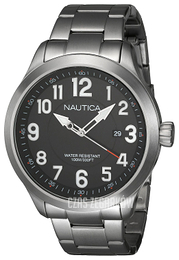 Nautica Dress Czarny/Stal Ø45 mm NAI12523G