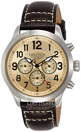Nautica Żółte złoto/Skóra Ø48 mm NAI14518G