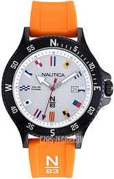 Nautica Srebrny/Guma Ø43 mm NAPCBS908