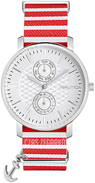 Nautica Biały/Skóra Ø36 mm NAPCMS901