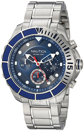 Nautica Chronograph Niebieski/Stal Ø46 mm NAPPTR004