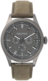 Nautica Szary/Skóra Ø44 mm NAPSTB002