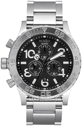 Nixon The 42-20 Srebrny/Skóra Ø42 mm A037482-00