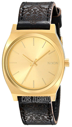 Nixon The Time Teller Żółte złoto/Skóra Ø37 mm A0451882-00