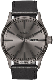 Nixon The Sentry Szary/Skóra Ø42 mm A105-1531-00