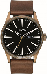 Nixon The Sentry Czarny/Skóra Ø42 mm A105-3053