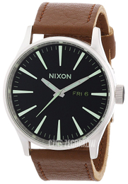 Nixon The Sentry Czarny/Skóra Ø42 mm A1051037