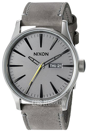 Nixon The Sentry Szary/Skóra Ø42 mm A105147-00