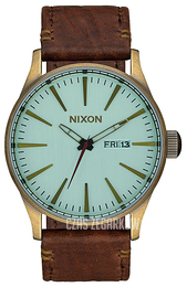 Nixon The Sentry Zielony/Skóra Ø42 mm A1052223-00