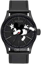 Nixon The Sentry Czarny/Skóra Ø42 mm A1053093-00