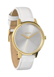 Nixon The Kensington Leather Srebrny/Skóra Ø37 mm A1081393-00