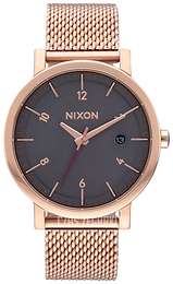Nixon The Rollo Czarny/Stal w kolorze różowego złota Ø38 mm A10872449-00