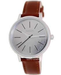 Nixon The Kensington Leather Srebrny/Skóra Ø37 mm A108747-00