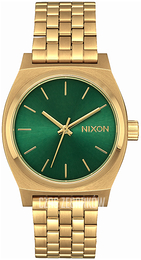 Nixon The Time Teller Zielony/Stal w odcieniu złota Ø31 mm A11301919-00