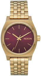 Nixon The Time Teller Czerwony/Stal w odcieniu złota Ø31 mm A11302809-00