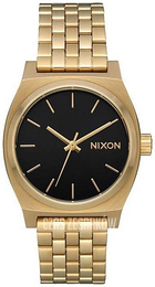 Nixon The Time Teller Czarny/Stal w odcieniu złota Ø31 mm A11302810-00