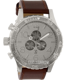 Nixon The 51-30 Leather Srebrny/Skóra Ø51 mm A124747-00