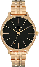 Nixon The Clique Czarny/Stal w odcieniu złota Ø38 mm A1249-513-00