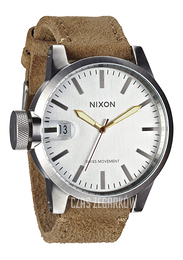 Nixon The Chronicle Srebrny/Skóra Ø48.5 mm A1271261-00