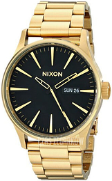 Nixon The Sentry Czarny/Stal w odcieniu złota Ø42 mm A356-510