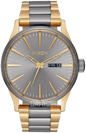 Nixon The Sentry Szary/Stal w odcieniu złota Ø42 mm A356-595-00