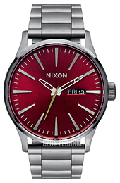 Nixon The Sentry Czerwony/Stal Ø42 mm A3562073-00