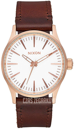 Nixon The Sentry Biały/Skóra Ø42 mm A3772630-00