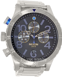 Nixon The 48-20 Chrono Czarny/Stal Ø48 mm A4861529-00