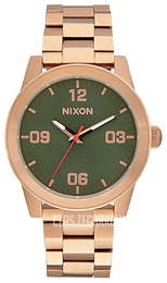 Nixon Zielony/Stal w kolorze różowego złota Ø36 mm A9192283-00
