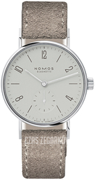 Nomos Glashütte Tangente Srebrny/Skóra Ø32.8 mm N-125