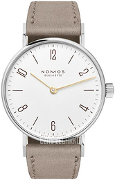 Nomos Glashütte Tangente Biały/Skóra Ø32.8 mm N-127