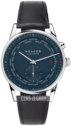 Nomos Glashütte Zurich Niebieski/Skóra Ø39.9 mm N-807