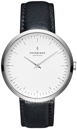 Nordgreen Infinity Biały/Skóra Ø32 mm IN32SILEBLXX