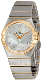 Omega Constellation Brushed Quartz Srebrny/18 karatowe różowe złoto Ø27 mm 123.25.27.60.52.001