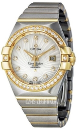 Omega Constellation Co-Axial 31mm Biały/18 karatowe żółte złoto Ø31 mm 123.25.31.20.55.002