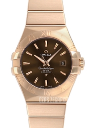 Omega Constellation Co-Axial 31mm Brązowy/18 karatowe różowe złoto Ø31 mm 123.50.31.20.13.001