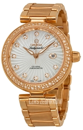 Omega De Ville Ladymatic Co-Axial 34mm Biały/18 karatowe różowe złoto Ø34 mm 425.65.34.20.55.001