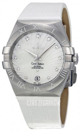 Omega Constellation Co-Axial 35mm Biały/Skóra Ø35 mm 123.13.35.20.55.001