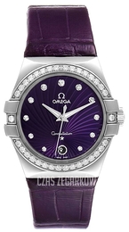 Omega Constellation Quartz 35mm Purpurowy/Skóra Ø35 mm 123.18.35.60.60.001